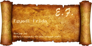 Egyedi Frida névjegykártya